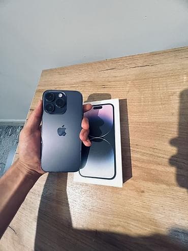 IPhone 14 Pro, Б/у, 128 ГБ, Deep Purple, Коробка, 80 %