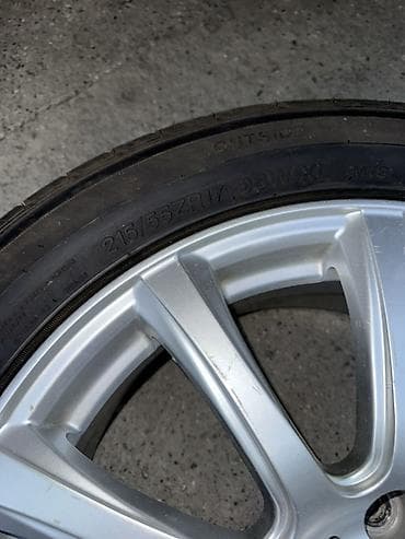 Колеса в сборе 215 / 55 / R 17, Лето, Б/у, Запаска, Легковые, Литые, отверстий - 5 at lalafo.kg Колеса в сборе 215 / 55 / R 17, Лето, Б/у, Запаска, Легковые, Литые, отверстий - 5