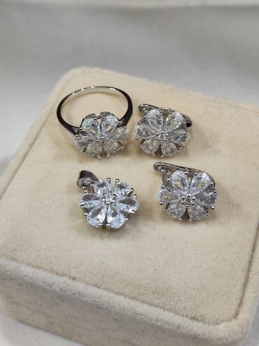 свадебные наборы ручной: Серебряный Набор Серебро 925 пробы Размеры имеются Цена Можете — 6