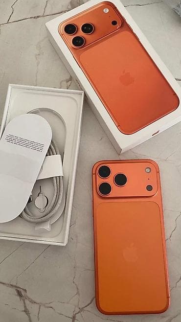 IPhone 17 Pro Max, 256 ГБ, Оранжевый, Кабель, 100 % — 1