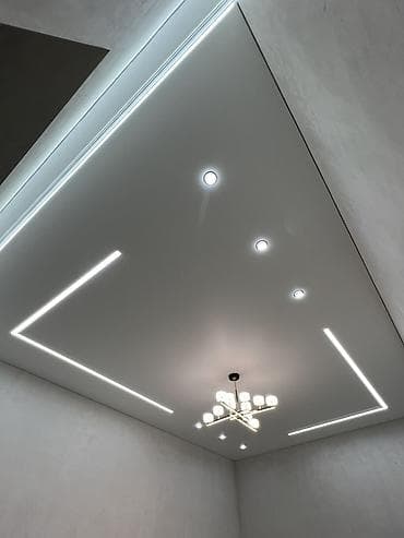 трек потолок: Натяжные потолки с теневым примыканием и интегрированным освещением - — 4