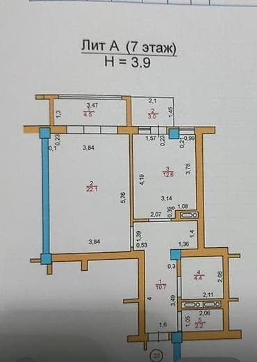 group: 1 комната, 60 м², Элитка, 7 этаж, Евроремонт — 7