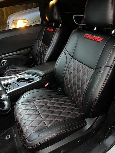 dodge: Чехлы Кожаные, С подушкой, цвет - Черный, Dodge, Новый, Самовывоз — 1