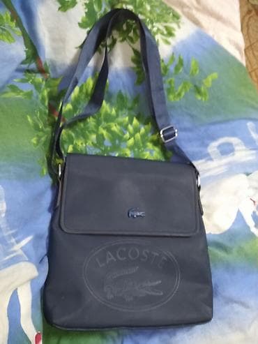 платья кыз узату: Сумка через плечо Lacoste, тёмно‑синяя - Формат: вертикальная — 3