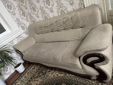 Комплект мягкой мебели, Б/у, цвет - Бежевый
