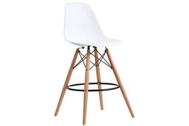 купить офисный стол бу: Барный стул Eames 113х54х46 белый Грузоподъемность до 150-200 кг — 1