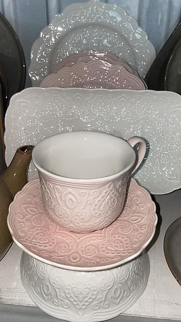 керамическая посуда: Набор столовой и чайной посуды из керамики/фарфора, серия декоративных — 3