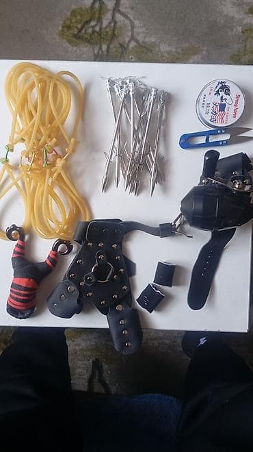 Лодки и комплектующие: Набор для рыбалки (комплектующие на фото): - Спиннинги телескопические — 6