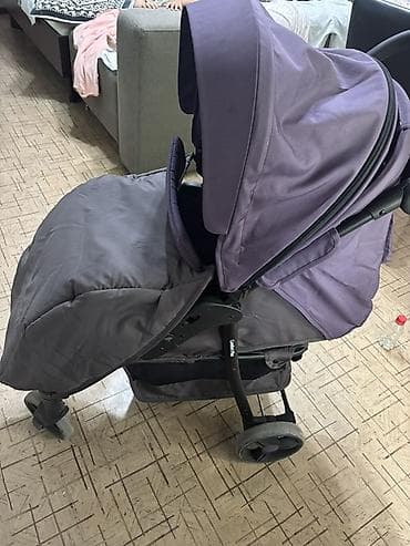 коляску детская: Коляска, Другой бренд, цвет - Фиолетовый, Б/у, Самовывоз — 3