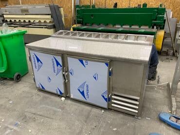 для кафе ресторанов: Стол для пиццы с мраморной столешницей — 1