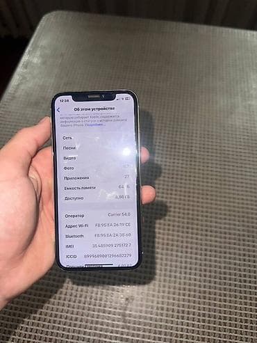 lg k10: IPhone X, Б/у, 64 ГБ, Серебристый, 100 % — 2