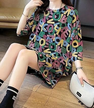 оверсайз футболки бишкек: Футболка, Оверсайз, Китай, Полиэстер, Новый, M — 3