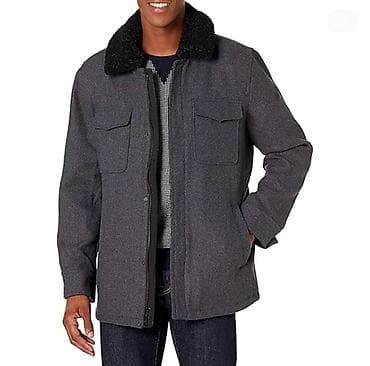 tech fleese: Vince Camuto. Мужская шерстяная полевая куртка Vince Camuto с отделкой — 1