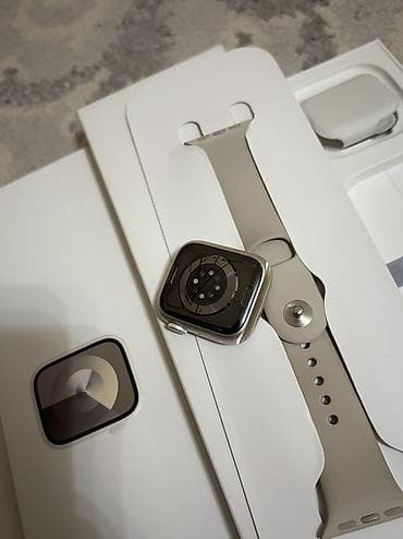 apple watch 8 серия: Apple Watch 9 41 mm silver Полный комплект : Зарядка коробка — 6