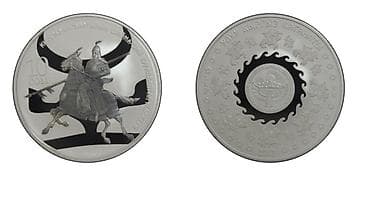 нумизматика кыргызстана: Продаю серебрянные монеты и пробную монету: 10 лет Нац валюты Кочевник — 4