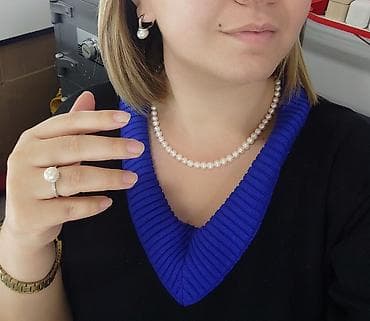 Серебряный Набор+ Бусы Жемчуг Серебро 925 пробы Размеры имеются