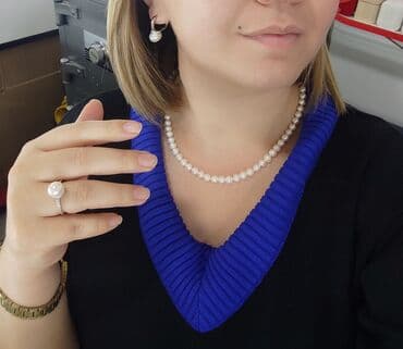 набор пандора: Серебряный Набор+ Бусы Жемчуг Серебро 925 пробы Размеры имеются — 1