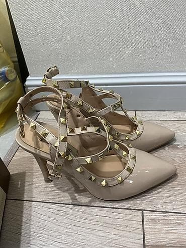 кийит: Босоножкалар, 35, Mona, Колдонулган, түсү - Саргыч боз, Өзү алып кетүү — 2