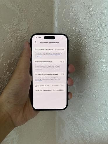IPhone 15, Б/у, 128 ГБ, Черный, 80 % — 8