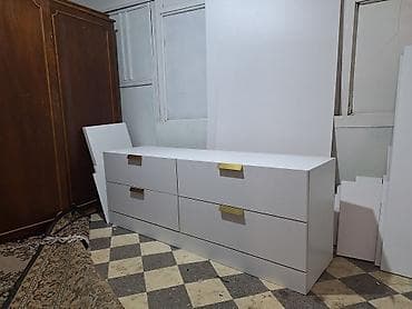 Комод для одежды, Новый, Без зеркала, ЛДСП, цвет - Белый