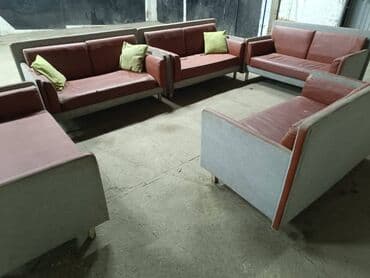 диваны кожаные бу: Прямой диван, Б/у, Двухместный — 1