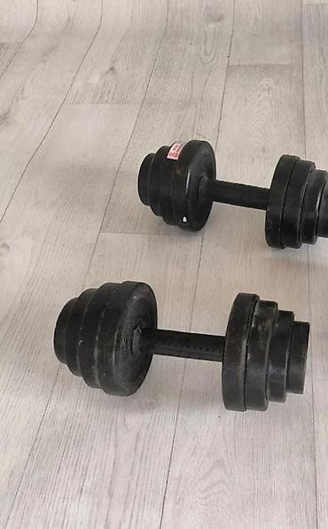 Спорт и хобби: Продаю всё Комплект для домашнего тренинга: - Разборные гантели — 2 — 3