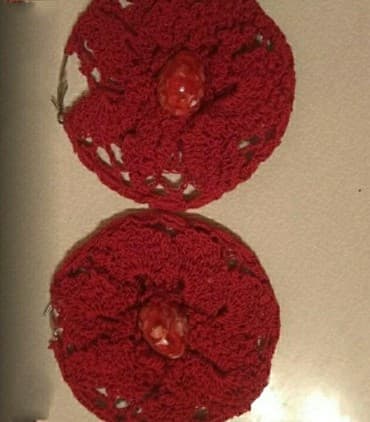 Свадебные платья и аксессуары: Серьги хенд мейд вязаные, очень оригинальные! крупные Можно на обмен — 1