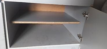 Шкафы: Шкаф-купе/распашной модуль для хранения из ЛДСП, светло-серый. - — 1