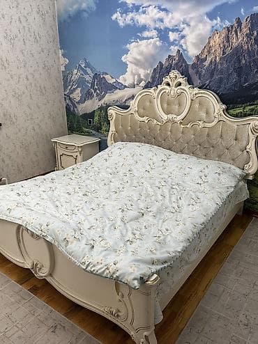 чехол на 8: Спальный гарнитур, Двуспальная кровать, МДФ, цвет - Золотой — 2