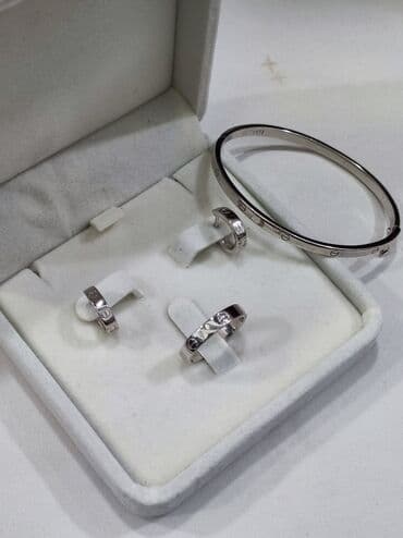 самые красивые свадебные платья в мире: Серебряный Набор+ браслет Карьтие Дизайн Италия Серебро 925 пробы — 2