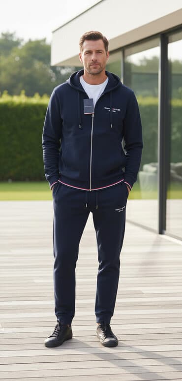 брендовые спортивные костюмы женские: Мужской спортивный костюм Tommy Hilfiger, темно‑синий. Состав — 1