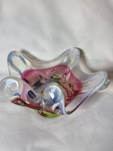 Паркет: Стеклянная ваза-блюдо Bohemia, художественное стекло - Производитель — 3