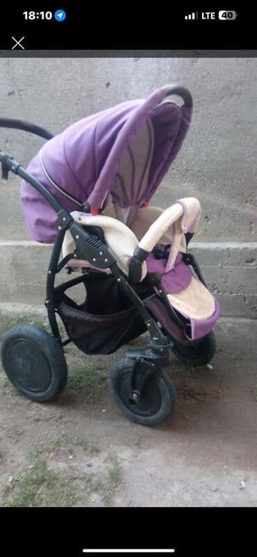 Коляска, цвет - Фиолетовый, Б/у