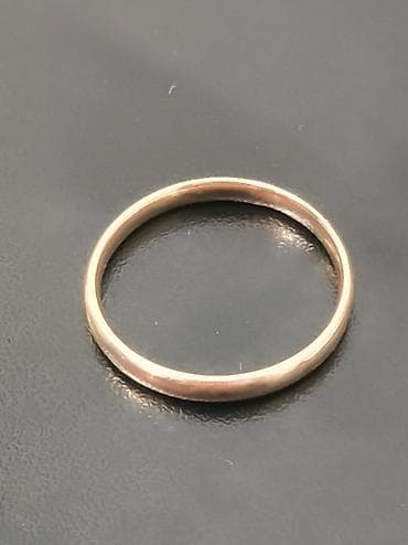 Кольца: Тонкое обручальное кольцо 585 пр.разм 23 - Классический гладкий — 1