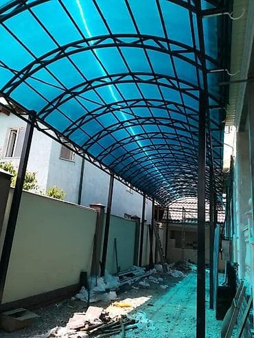 Бакча эмереги: Чатыр, Аркалуу, Металл, Поликарбонат, Орнотуу — 10