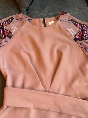 платье с пайетками большого размера: Платье пудрового цвета размер 46 — 2