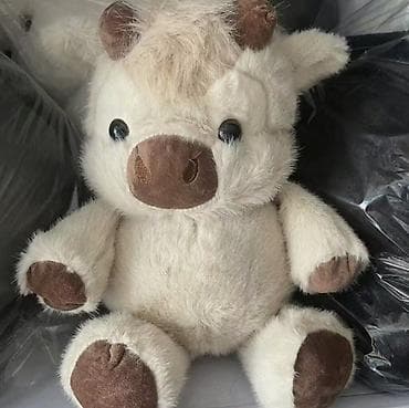 детские скамейки: Мягкая игрушка «Бегущий теленок» - Очаровательный плюшевый бычок с — 1