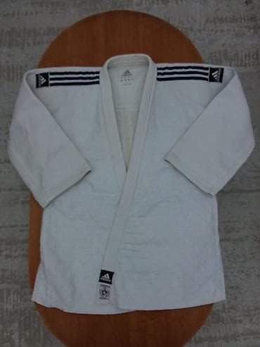 кимано для дзюдо: Мужской спортивный костюм, M, Adidas, Б/у, цвет - Белый, Самовывоз, Платная доставка — 1