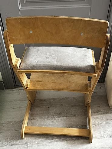 small table: Растущий стул, Б/у, Дерево, цвет - Серый — 2