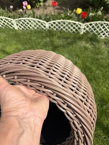 комод с зеркалом в спальню: Плетёное кашпо из качественного ротанга Объем 10 л Вверх оформлен — 2