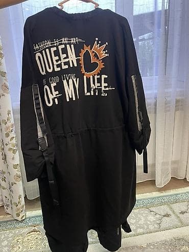 samsung note 9s: Платье в стиле street/oversize, черного цвета с асимметричным кроем и — 2