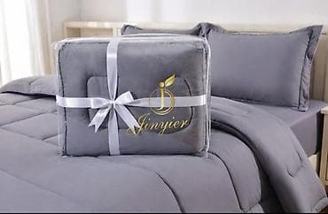 Постельное белье: Комплект постельных принадлежностей Jinyier. - Набор: стеганое одеяло — 1