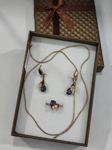 свадебные платья от производителя: Серебряный Набор+ Цепочка Серебро с напылением золото 925 Размеры — 3