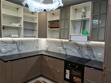 садовая мебель бишкек: Кухонный гарнитур, Новый, В рассрочку, цвет - Белый, МДФ, Бесплатная доставка — 25