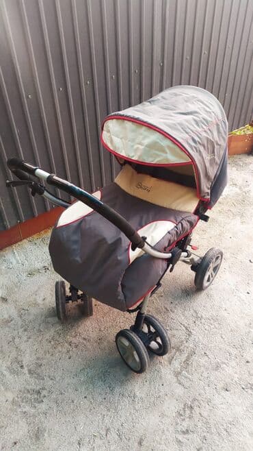 детская коляска демисезонная: Коляска, Б/у — 2
