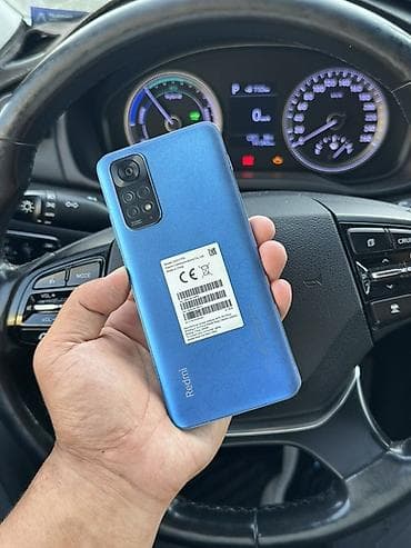 iphone mobile: Redmi, Redmi Note 11, Б/у, 64 ГБ, цвет - Синий, 2 SIM — 1