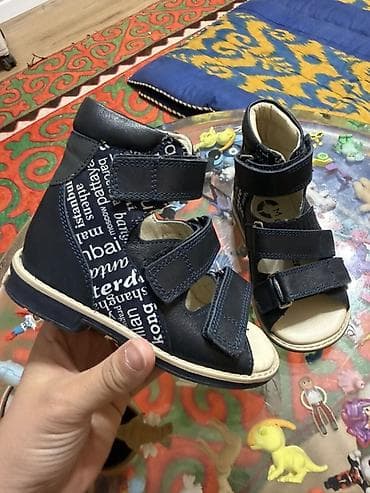 синие детские туфли: Комплект, цвет - Черный — 10