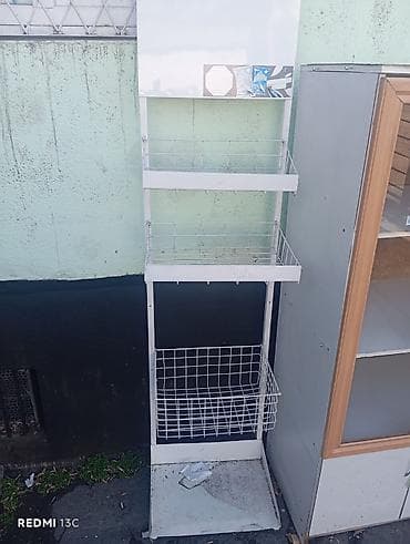 Металлический торговый стеллаж с корзинами - Напольная конструкция с at lalafo.kg Металлический торговый стеллаж с корзинами - Напольная конструкция с