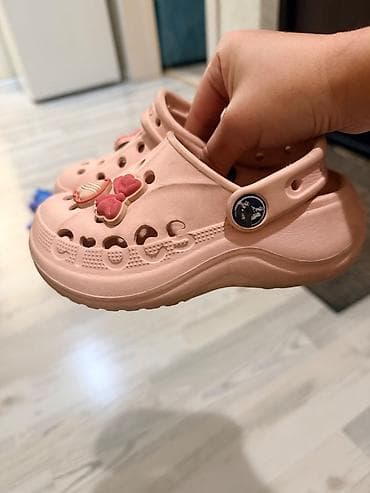 джибитсы: Детские Crocs Classic (оригинал), цвет нежно‑розовый. - Размер: C7/C8 — 3