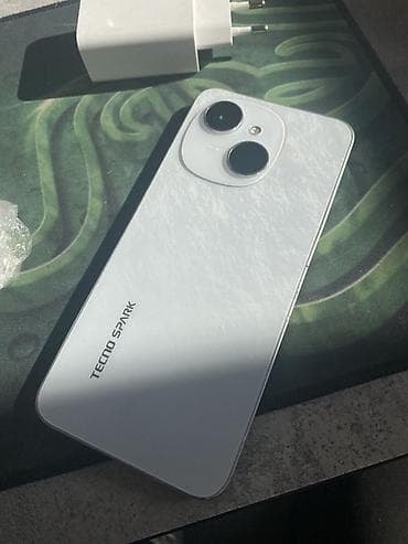 машинка моно: Tecno Spark Go, 128 ГБ, цвет - Белый — 1